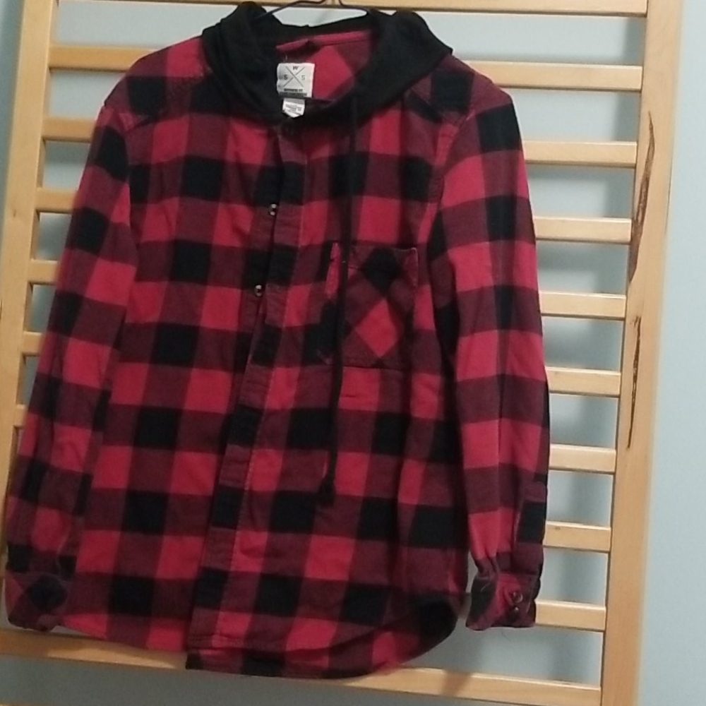 Blouse black and red